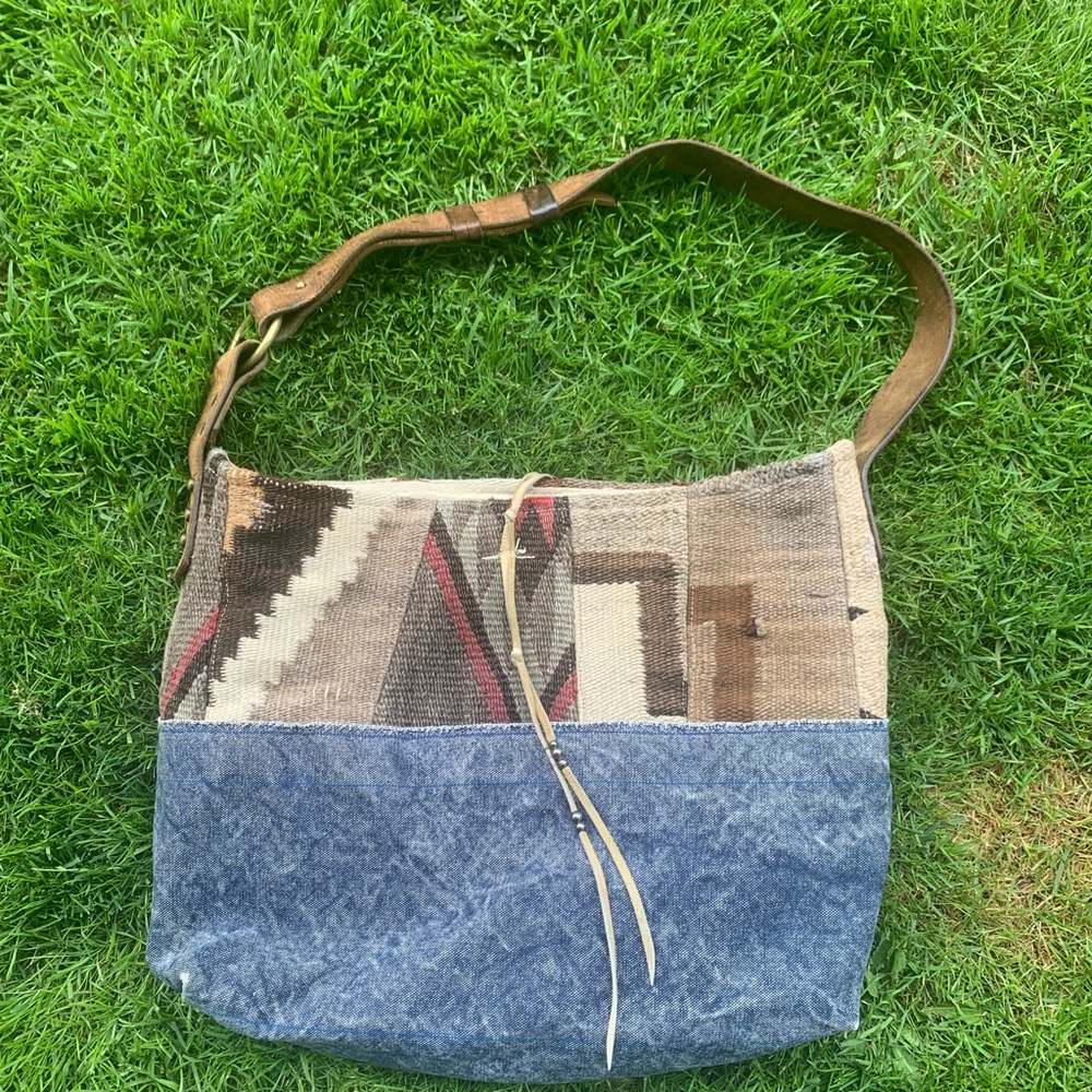 Judy Augur J Augur RRL Wool Denim Blanket bag Purse Navajo